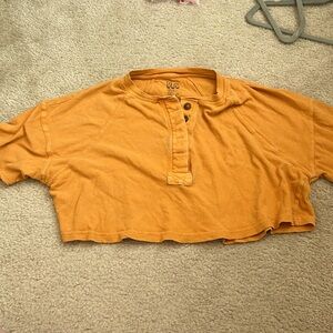 BDG cropped henley tee